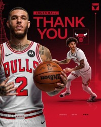 公牛官方：朗佐-鲍尔的故事是体育界最精彩的凤凰涅槃之一 祝好运